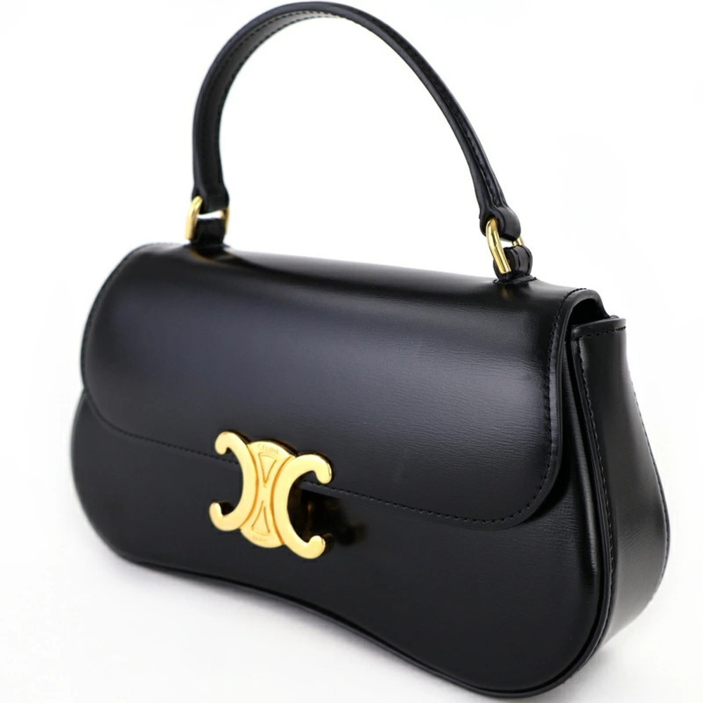 Celine TEEN LOLA Bag Black Shiny Calfskin Handbag Shoulder One - Picture 4 of 11